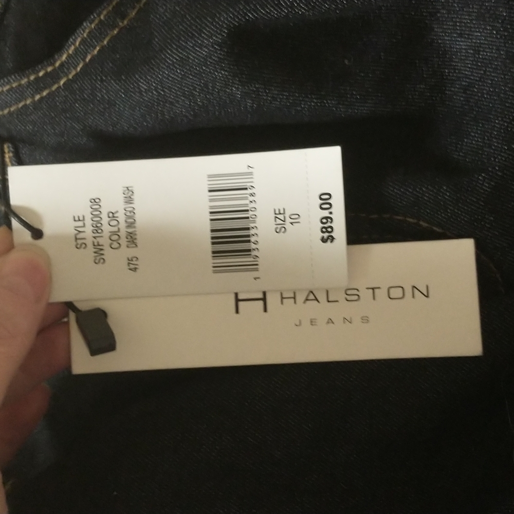 NWT HALSTON MID RISE STRAIGHT FIT JEANS SZ 10